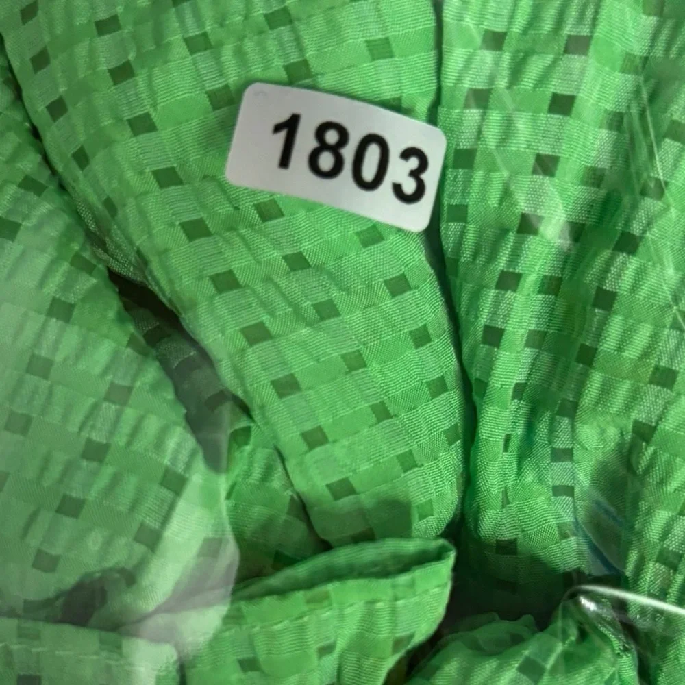 Umgee Seersucker Embroidered Floral Sleeve Green Blouse Size Small - Picture 11 of 11